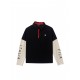 Fila Italia Γυναικείο Μακρυμάνικο Polo Μαύρο–Εκρού